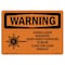 Signmission OSHA WARNING Sign, Visible Laser Radiation Avoid, 10in X 7in Rigid Plastic, 10" W, 7" H, Landscape OS-WS-P-710-L-12451 - alternate 1